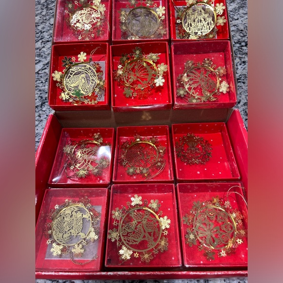 Vintage Twelve days of Christmas ornament set. - Picture 1 of 3